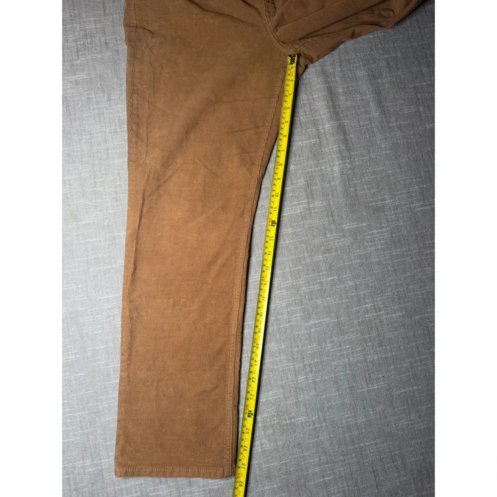 J.Crew Matchstick Corduroy Pants 32 Petite Camel Tan Straight Leg Stretch Cotton